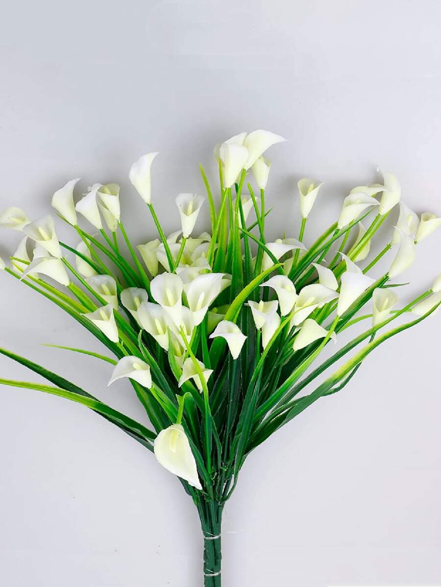 1 件人造花，马蹄莲，假花，适用于室内外办公室家居花园装饰，假植物，秋季装饰，房间，书桌，花园装饰，房间装饰用品复活节