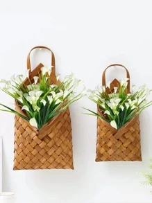 1 件人造花，马蹄莲，假花，适用于室内外办公室家居花园装饰，假植物，秋季装饰，房间，书桌，花园装饰，房间装饰用品复活节