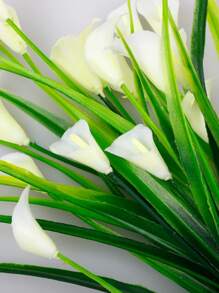 1 件人造花，马蹄莲，假花，适用于室内外办公室家居花园装饰，假植物，秋季装饰，房间，书桌，花园装饰，房间装饰用品复活节