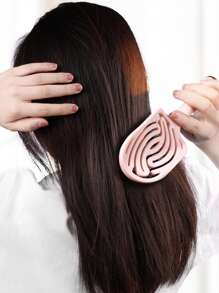 1 peine de costillas, cepillo de pelo hueco, peines de masaje para el cabelludo con dientes de peine ultrasuaves, desenredador de peinado, secado rápido, se desliza a través de enredos con facilidad, cepillo de pelo - Rosa - Ver 6