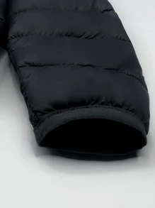 SOLOCOTE 女大童輕便拉鍊連帽口袋夾克適合萬聖節和冬天 - 黑色 - 查看 4