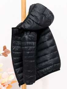 SOLOCOTE 女大童輕便拉鍊連帽口袋夾克適合萬聖節和冬天 - 黑色 - 查看 7