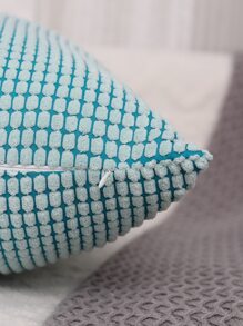 1pc Tufted Plush Cushion Cover Without Filler - Baby Blue - View 2