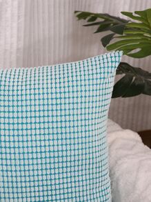 1pc Tufted Plush Cushion Cover Without Filler - Baby Blue - View 3