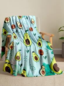 1 chiếc chăn họa tiết quả bơ - Nhiều màu - Xem 2