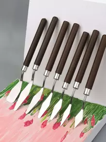 3 件套木柄随机雕刻工具 返校,返校,学校用品 - 彩色 - 查看 2