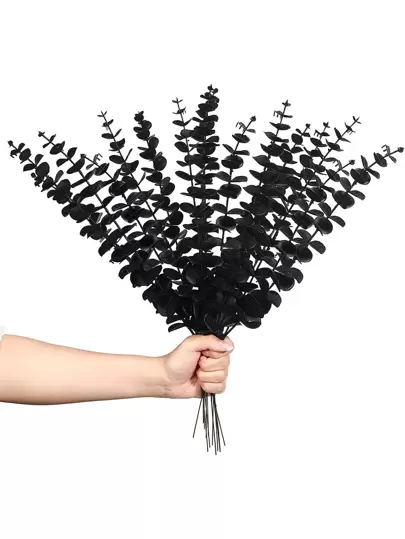 1/6/10/25/40pcs Artificial Eucalyptus Leaves, Home Decor Vase Filler, Wedding Bridal Bouquet, DIY Wreath, Door Decoration, Outdoor Garden, New Year, Valentine's Day Gift, Valentine Day, Gift Gifts Birthday Graduation,Garden Decor,Outdoor Plant,Gardening,Fake Flowers