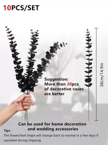 1/6/10/25/40pcs Artificial Eucalyptus Leaves, Home Decor Vase Filler, Wedding Bridal Bouquet, DIY Wreath, Door Decoration, Outdoor Garden, New Year, Valentine's Day Gift, Valentine Day, Gift Gifts Birthday Graduation,Garden Decor,Outdoor Plant,Gardening,Fake Flowers