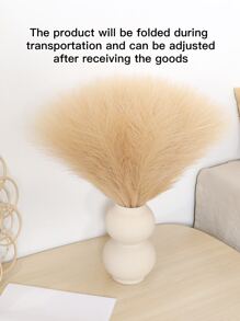 人造模擬蘆葦 - 假植物用於婚禮、派對和家居裝飾 - 杏色 - 查看 8