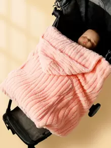 1 chiếc chăn quấn em bé bằng vải nhung tình yêu Valentine - Hồng - Xem 3