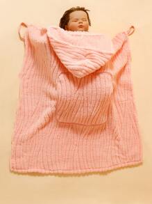 1 chiếc chăn quấn em bé bằng vải nhung tình yêu Valentine - Hồng - Xem 5