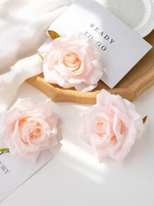5 件人造玫瑰花头适用于婚礼装饰、伴娘新娘花束、腕花、花墙、插花、家居装饰、新年装饰、情人节礼物、情人节、礼物 - 淺粉色 - 查看 6