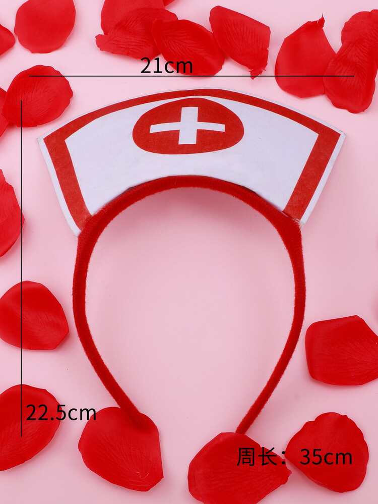 1pc Halloween Festive Nurse Cap Headband - Multicolor - View 4