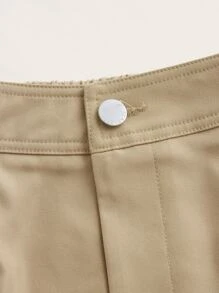 SHEIN EZwear 翻蓋口袋工裝裙