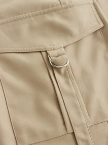 SHEIN EZwear 翻蓋口袋工裝裙