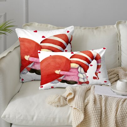 1pc Gonk Print Cushion Cover Without Filler