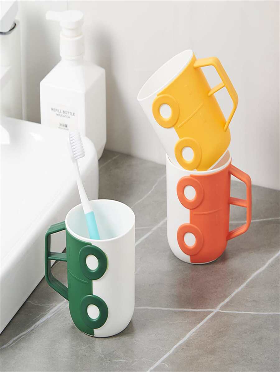 1 pieza Vaso de cuarto de baño con diseño de coche de color al azar - Multicolor - Ver 1