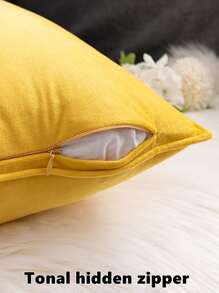 1 vỏ đệm chắc chắn không có chất độn - Màu Mù tạt vàng - Xem 5