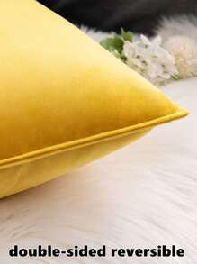 1 vỏ đệm chắc chắn không có chất độn - Màu Mù tạt vàng - Xem 6