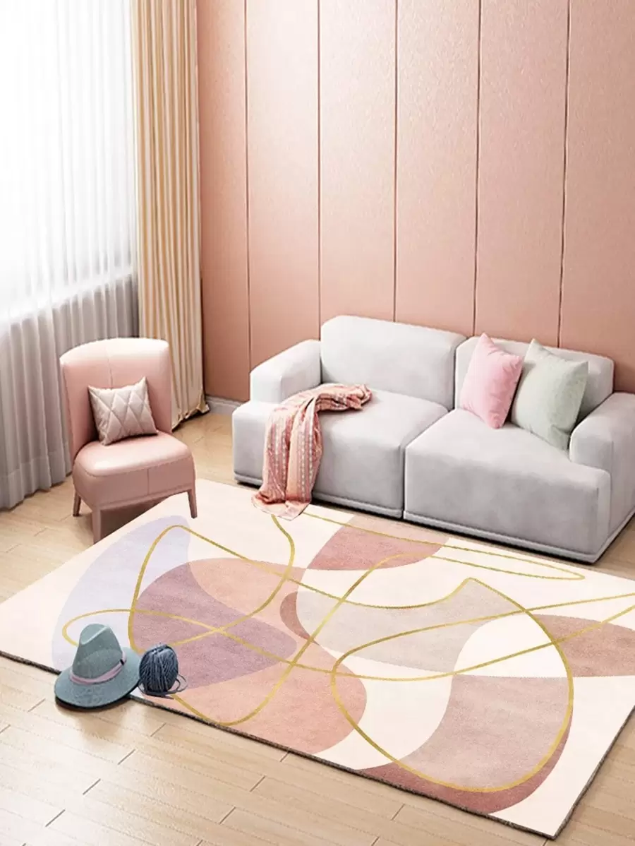 1 tấm thảm hoa văn trừu tượng - Nhiều màu - Xem 1