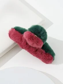 Garra de pelo de dos tonos de peluche - Multicolor - Ver 3