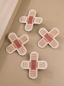 4pcs Band-Aid Decor Alligator Hair Clip - Multicolor - View 4