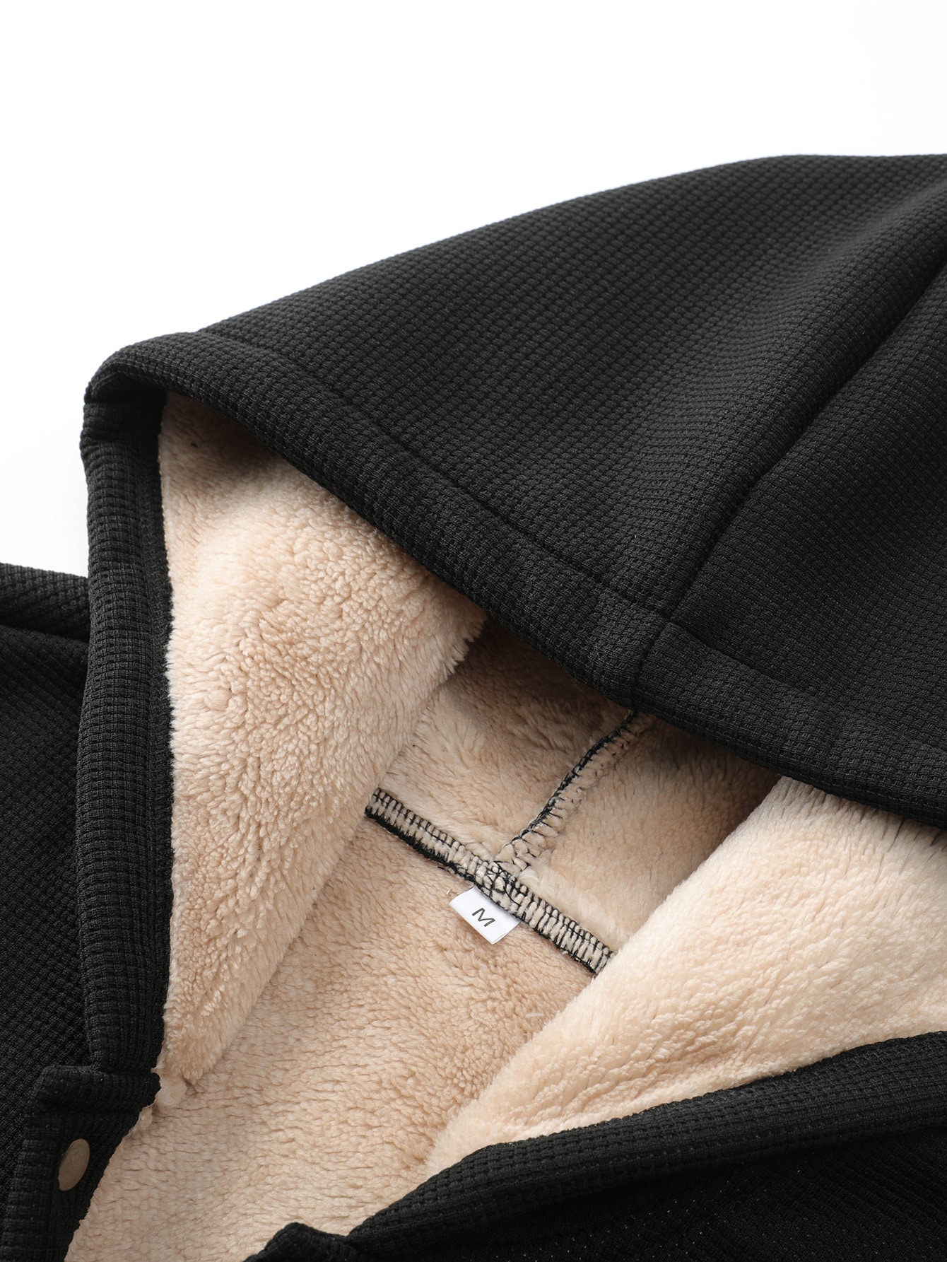 Manfinity Homme معطف رجالي مبطن حراريًا بقلنسوة قط...