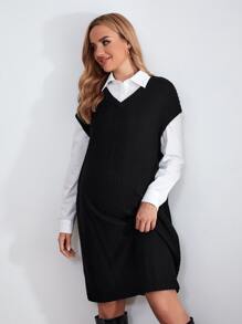 SHEIN Maternidad Vestido 2 en 1 con botón delantero