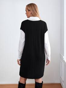 SHEIN Maternidad Vestido 2 en 1 con botón delantero