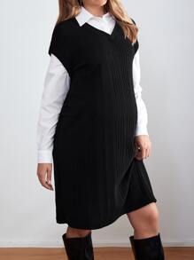 SHEIN Maternidad Vestido 2 en 1 con botón delantero