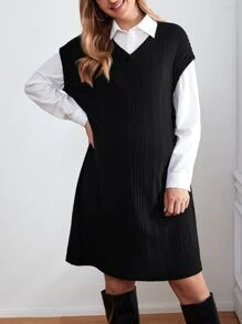 SHEIN Maternidad Vestido 2 en 1 con botón delantero