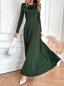 EMERY ROSE Đầm Túi màu trơn Thanh lịch - màu xanh lá - Xem 3