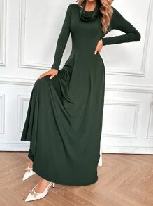 EMERY ROSE Đầm Túi màu trơn Thanh lịch - màu xanh lá - Xem 6