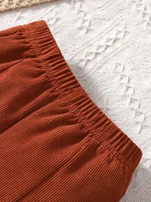 嬰兒褶邊假兩件荷葉邊下擺襯衫和喇叭褲 - 彩色 - 查看 5