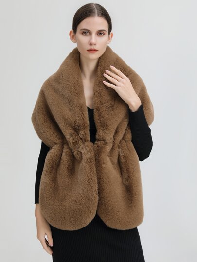 fur shawl shein