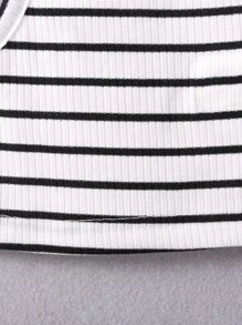 Young Girl Striped Print Tank Top