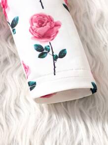 嬰兒印花網紗邊繫腰帶連衣裙 - 彩色 - 查看 5