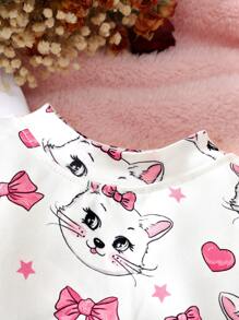 Bebé Camiseta con estampado de dibujos animados - Blanco - Ver 3