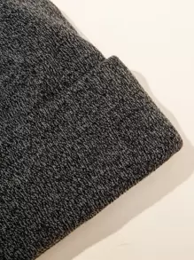 Men Plush Lined Infinity Scarf & Gloves & Beanie - Grey - View 4