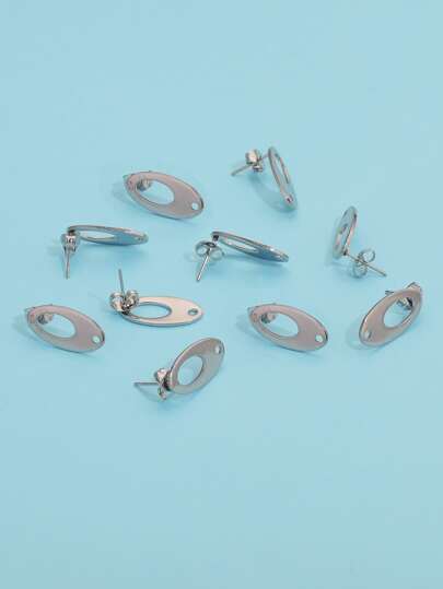 10pcs Oval DIY Earrings Accessory