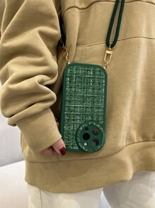 Funda para móvil con patrón de cuadros con acollador - Multicolor - Ver 1