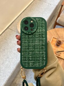 Funda para móvil con patrón de cuadros con acollador - Multicolor - Ver 3