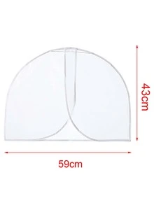 1pc Clear Clothing Cover - Clear - View 3