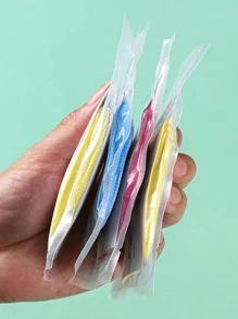 1pc Clear Portable Random Color Raincoat, Disposable Rain Cape For Outdoor - Multicolor - View 2