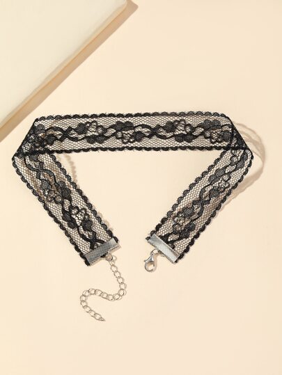 Blumenstickerei Choker Goth Punk Schmuck