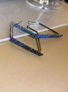 Andkiss 水鑽裝飾幾何設計開口耳環 - 彩色 - 查看 4