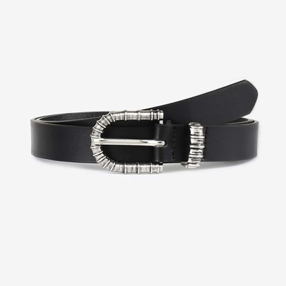 Textured Geometric Buckle Belt
