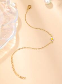 Flower Decor Bracelet - Multicolor - View 3