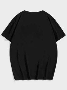 Manfinity Men Car & Letter Graphic Tee - Black - View 2