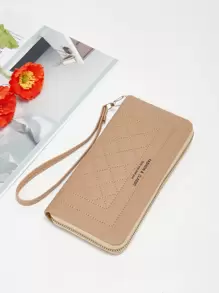 Fashionable Wallet, New Korean Version Simple Solid Color Long Wallet, For Summer - Khaki - View 3